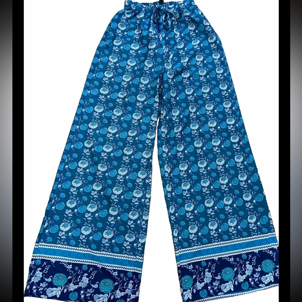 Boho Fairycore Cottagecore Emery Rose Wide Leg Zinnia Floral Pants Lounge small
